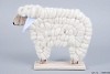 WOOL SHEEP STANDING WHITE 26X5X22CM
