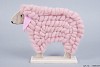 SCHAAP WOL STAAND ROZE 26X5X22CM