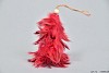 FEATHER TREE RED 8X10CM