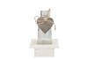 LOVE WOOD TRAY 1X BOTTLE WHITE 10X10X16CM