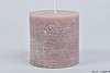 CANDLE PILLAR HANDMADE OF PALM OIL TAUPE 10X10CM