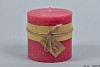 PILLAR CANDLE HANDMADE OF PALM OIL RED 10X10CM