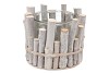 NATURE BIRCH BRANCH WHITEWASH GLASS JAR 16X14CM NM