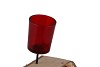 GLAS ZYLINDER AUF STAB L15CM ROT PRO 48 STÜCK
