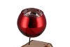 GLASS SPHERE SHADED 10CM RED + PIN 15CM