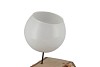 GLASS SPHERE SHADED WHITE D10CM ON PIN L16CM