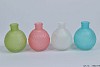 DIAMOND MIX GLASS BOTTLE SPHERE SHADED DOTS 8X10CM ASSORTED A PIECE