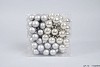 GLASS BALL COMBI LIGHT GREY 30MM ON WIRE SET OF 72