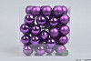 GLASS BALL ON WIRE 40MM COMBI PLUM SET OF 36