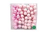 GLASS BALL POWDER PINK 25MM ON WIRE SET OF 144