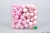 GLASS BALL POWDER PINK 30MM ON WIRE SET OF 72