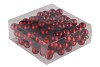 GLASS BALL COMBI DARK RED 25MM ON WIRE P/144