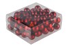 GLASS BALL COMBI DARK RED 30MM ON WIRE P/72