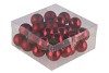 GLASS BALL COMBI DARK RED 40MM ON WIRE P/36