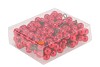 GLASS BALL SHINY RED 20MM ON WIRE P/144
