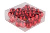 GLASS BALL SHINY RED 40MM ON WIRE P/36