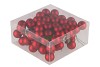 GLASS BALL MATT RED 30MM ON WIRE P/72