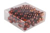 GLASS BALL COMBI BROWN 25MM ON WIRE P/144