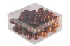 GLASS BALL COMBI BROWN 30MM ON WIRE P/72