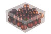 GLASS BALL COMBI BROWN 40MM ON WIRE P/36