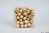 GLASS BALL ON WIRE 30MM COMBI GOLD SET OF 72