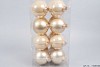 GLASS BALL 80MM COMBI CHAMPAGNE SET OF 16
