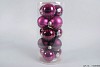 GLASS BALL COMBI LILAC 80MM SET OF 15