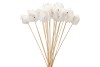 EASTER LAPWING EGG + FEATHERS ON STICK WHITE 6X4X50CM SET OF 25