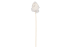 EASTER LAPWING EGG + FEATHERS ON STICK WHITE 6X4X50CM SET OF 25