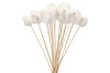 EASTER LAPWING EGG + FEATHERS ON STICK WHITE 6X4X50CM SET OF 25