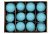 EGGS GOOSE AQUA BLUE 6X8CM SET OF 12