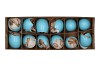 EGGS CHICKEN HANGER AQUA BLUE 5X5CM SET OF 12