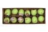 EGGS CHICKEN HANGER LIGHT GREEN 5X5CM SET OF 12