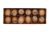 EGGS CHICKEN HANGER BROWN 5X5CM SET OF 12