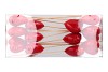 STICK-INS HEART RED 7X7X25CM SET OF 12