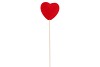 PICK RED HEART FLOCK ON STICK 12X5+60CM P/1