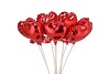STICK-INS HEART BALLOONS RED 10CM SET OF 10