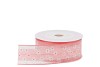 RIBBON FLOWERS PINK/WHITE 4CM A 15 METER