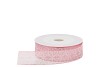 LINT TRANSPARANT ROZE/WIT 2,5CM PER 20 METER
