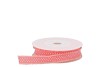 LINT STIPPELS ROZE/WIT 1,8CM PER 20 METER