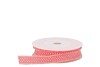 LINT STIPPELS ROZE/WIT 1,8CM PER 20 METER