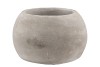CONCRETE GREY POT SPHERE 18X14CM