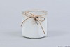 GLASS ROPE POT + FEATHERS 10X10CM