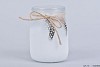 GLASS ROPE POT + FEATHERS 11X15CM