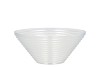 GLASS BOWL RIBBED CONICAL 19X19X8CM