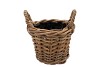 RATTAN POT BASKET 20X16CM + HANDLES H22CM