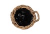 RATTAN POT BASKET 20X16CM + HANDLES H22CM