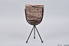 DECO MAND OP IJZEREN VOET 15X30CM