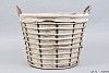 WICKER WILLOW BASKET COTTON 38X28CM