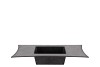 MELAMINE GREY BOWL RECTANGLE 31X22X5CM NM